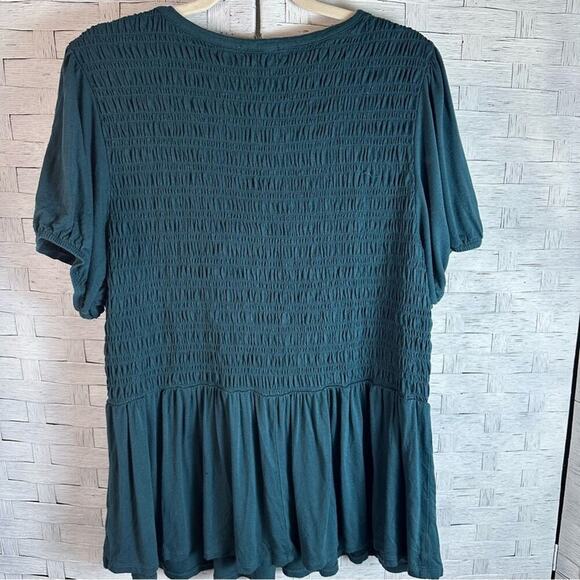 Lane Bryant Women’s Smocked Top Rayon Blend balloon sleeve bohemian Plus size - Picture 5 of 13